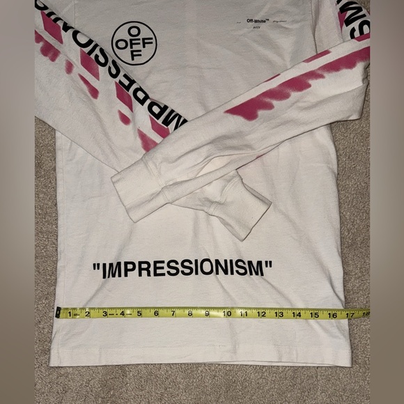Diag Stencil Off-White Long Sleeve T-shirt